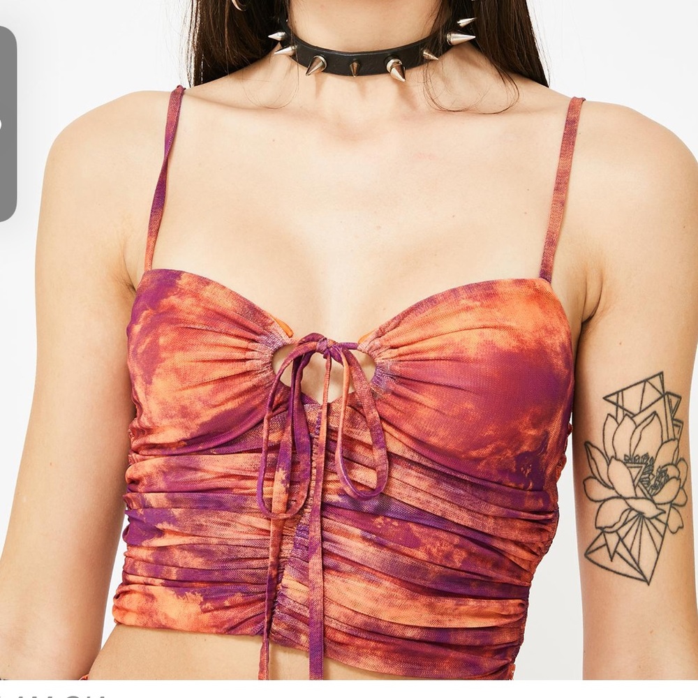 Colete runched I AM GIA TOP crop top